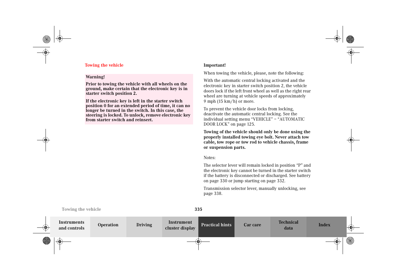 Mercedes-Benz 2002 C 320 User Manual | Page 338 / 390