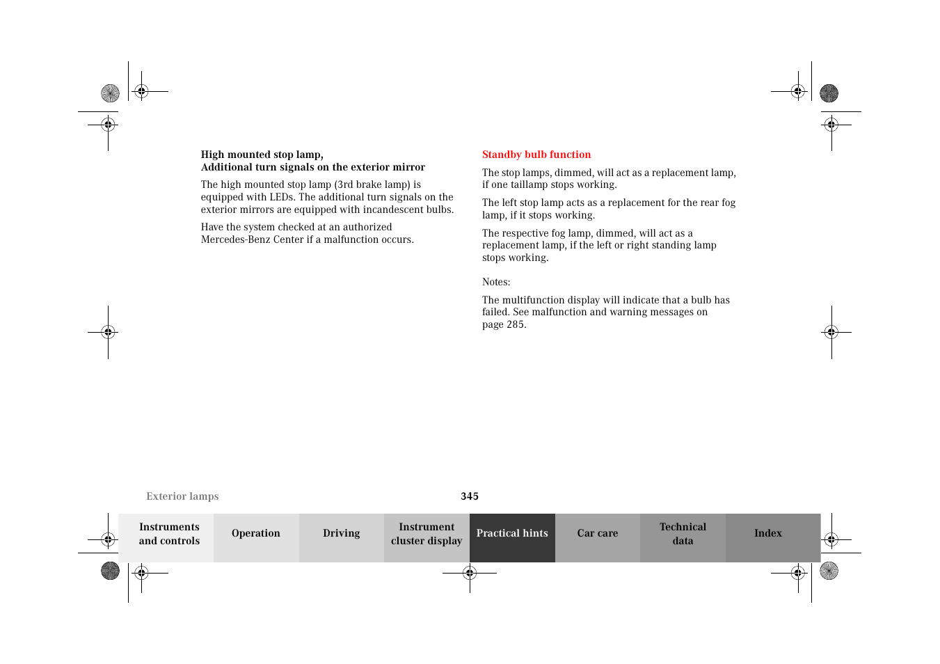 Mercedes-Benz 2002 C 320 User Manual | Page 348 / 390