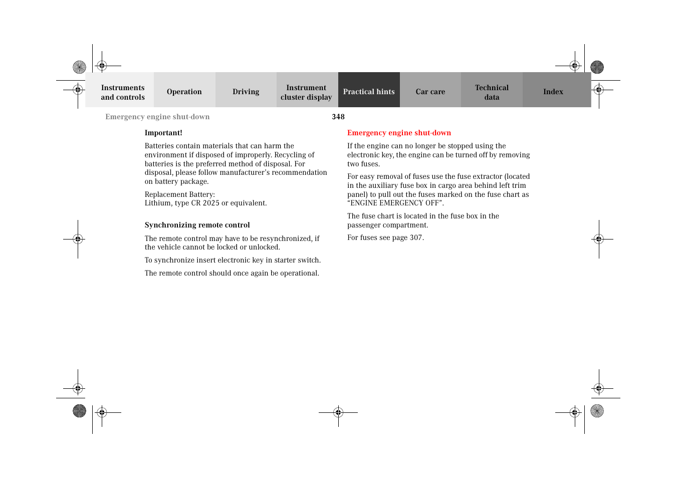 Mercedes-Benz 2002 C 320 User Manual | Page 351 / 390