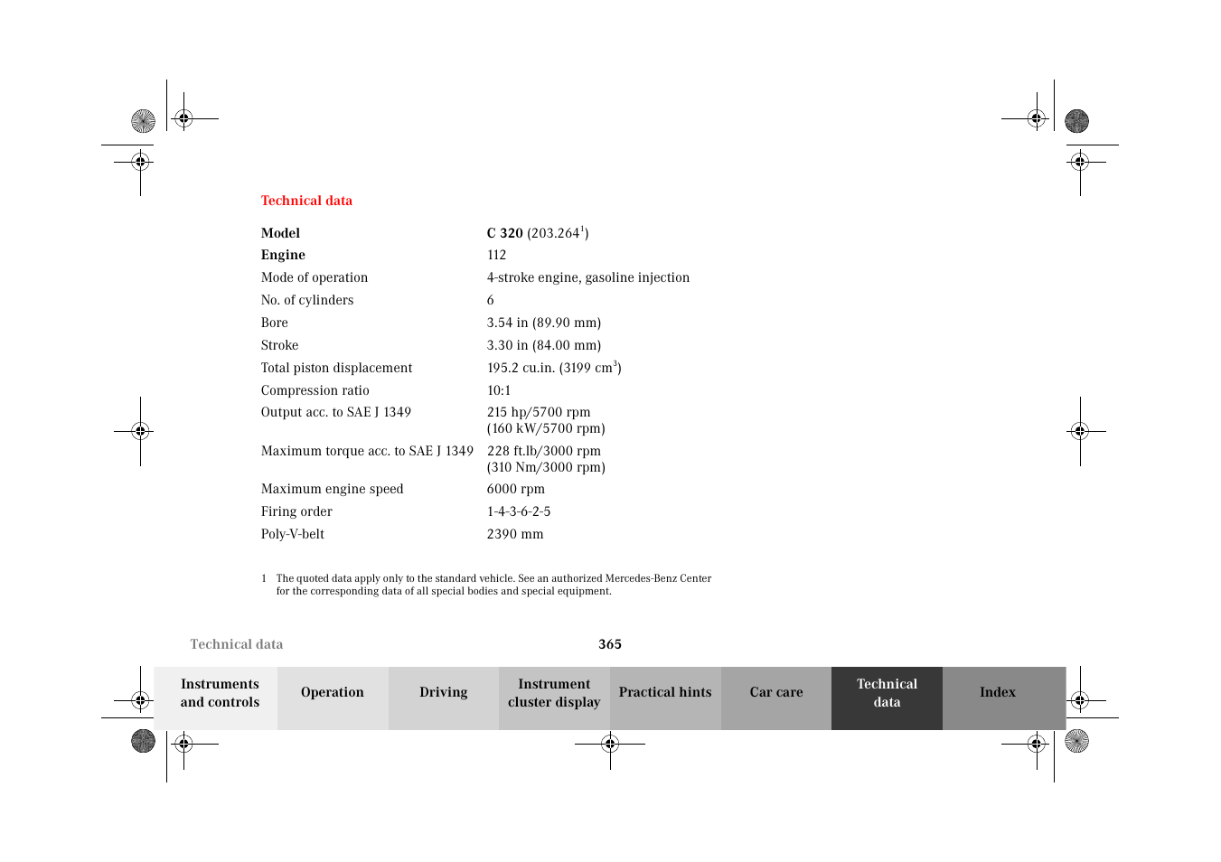 Mercedes-Benz 2002 C 320 User Manual | Page 368 / 390