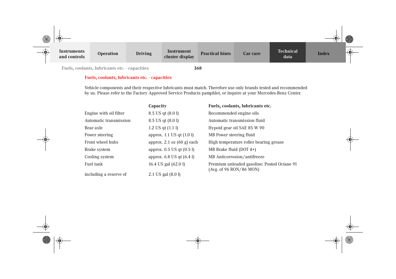 Mercedes-Benz 2002 C 320 User Manual | Page 371 / 390