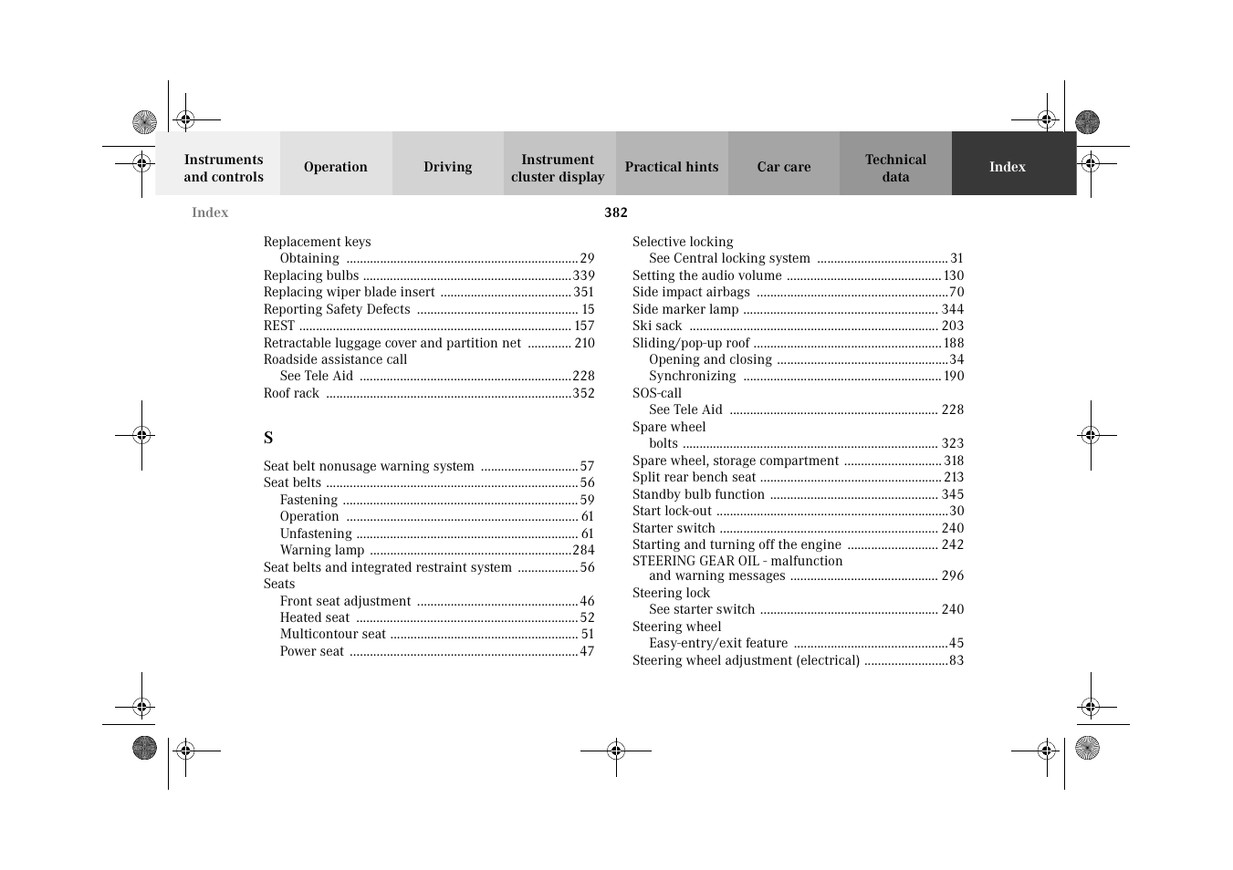 Mercedes-Benz 2002 C 320 User Manual | Page 385 / 390