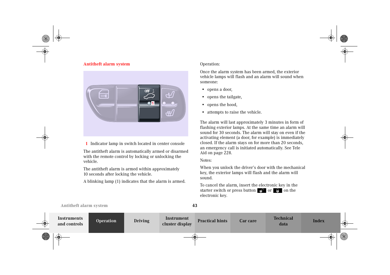 Mercedes-Benz 2002 C 320 User Manual | Page 46 / 390