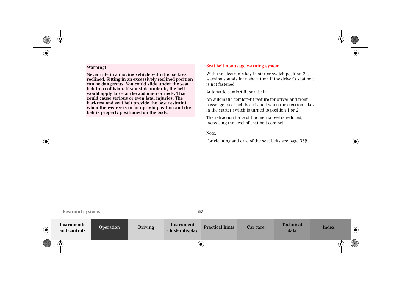 Mercedes-Benz 2002 C 320 User Manual | Page 60 / 390