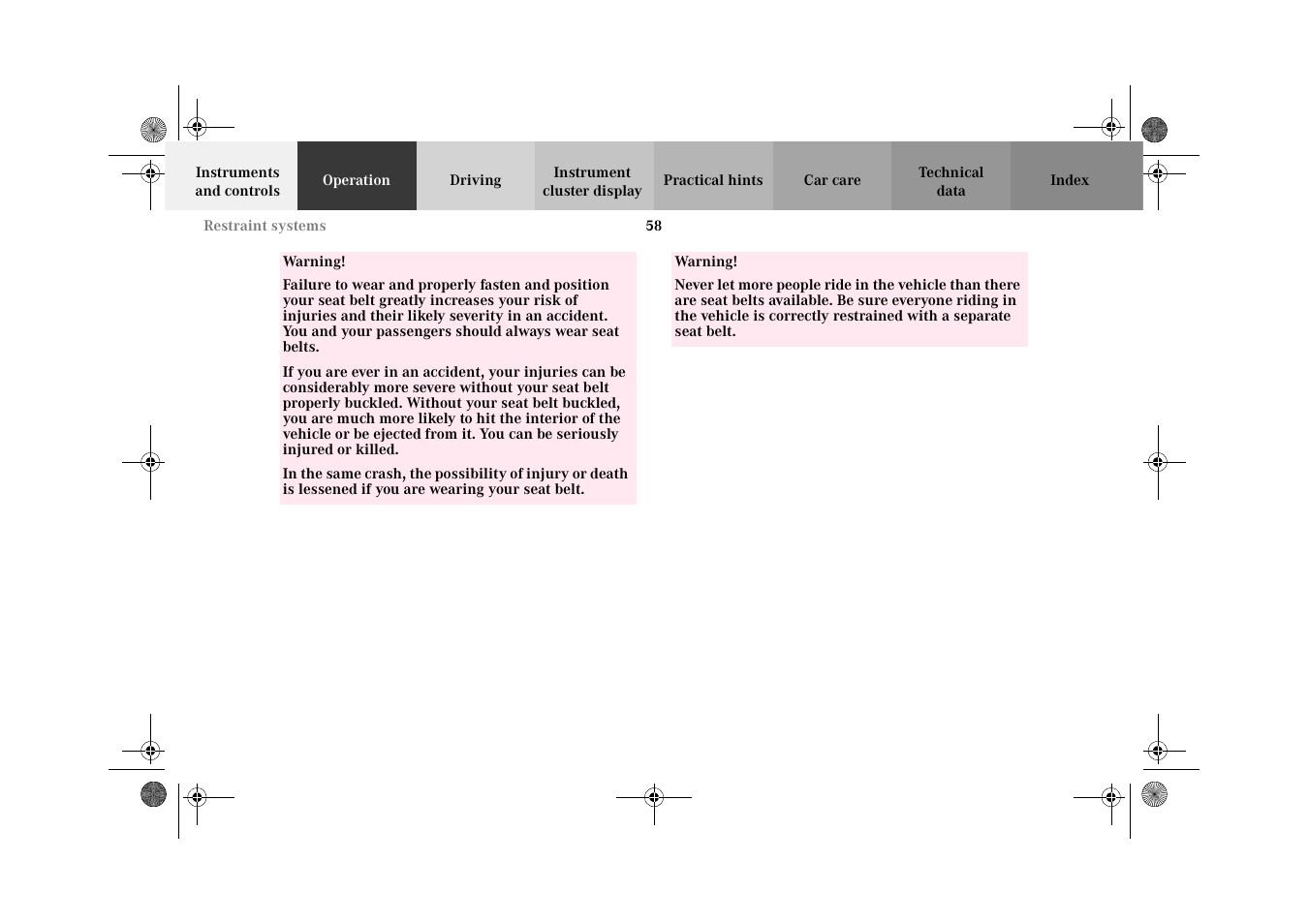 Mercedes-Benz 2002 C 320 User Manual | Page 61 / 390