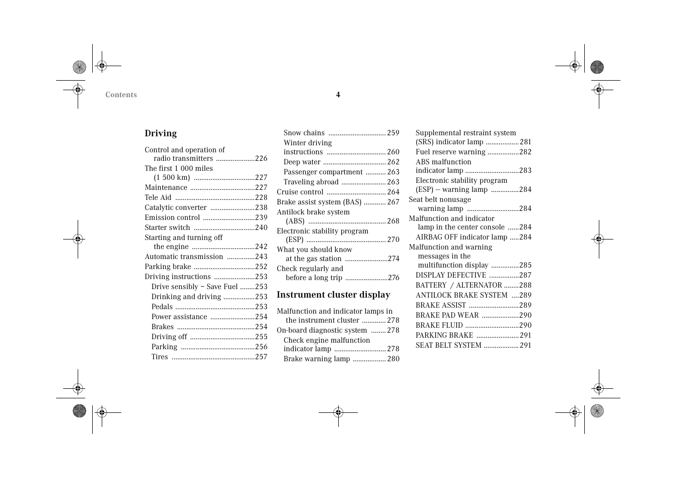 Mercedes-Benz 2002 C 320 User Manual | Page 7 / 390
