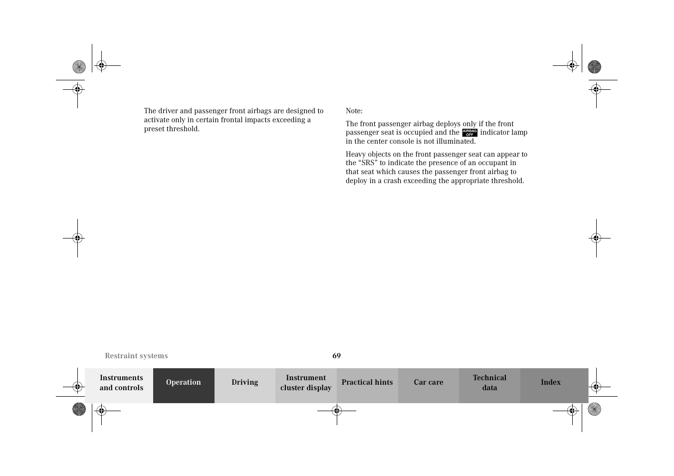 Mercedes-Benz 2002 C 320 User Manual | Page 72 / 390