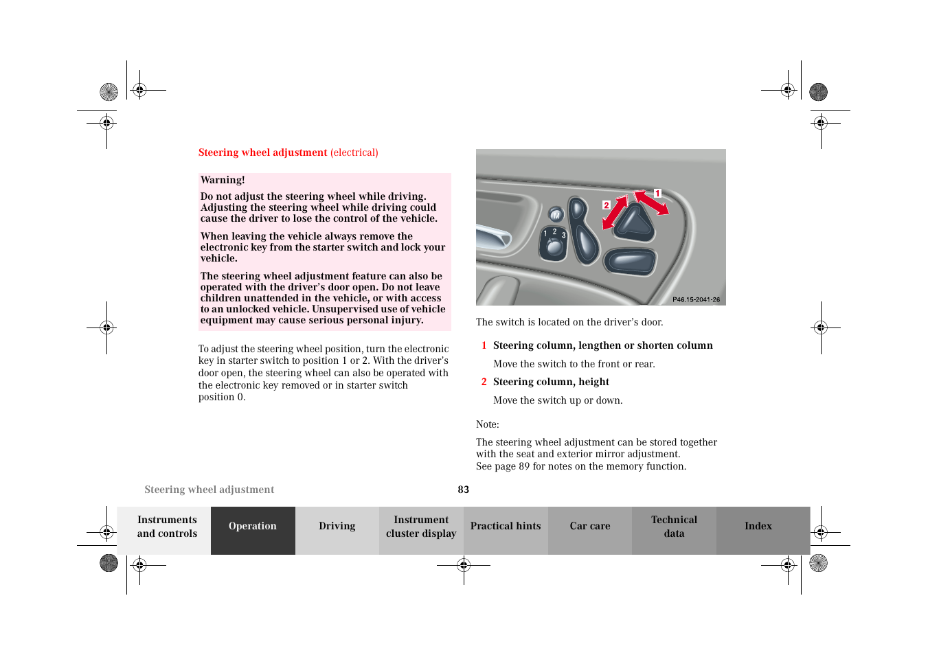Mercedes-Benz 2002 C 320 User Manual | Page 86 / 390