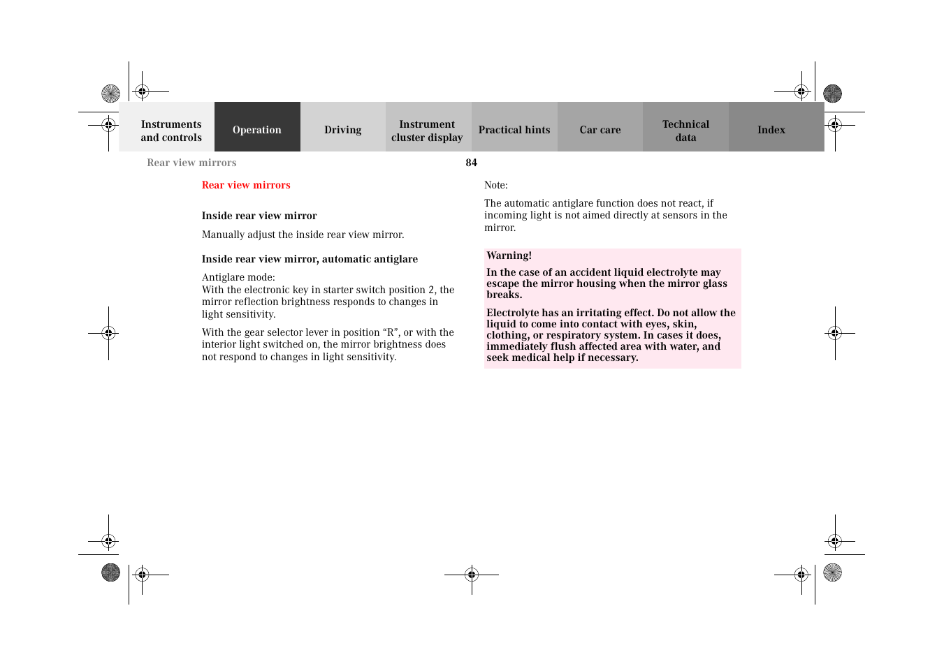 Mercedes-Benz 2002 C 320 User Manual | Page 87 / 390