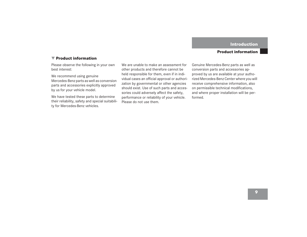 Mercedes-Benz SL 600 User Manual | Page 10 / 434