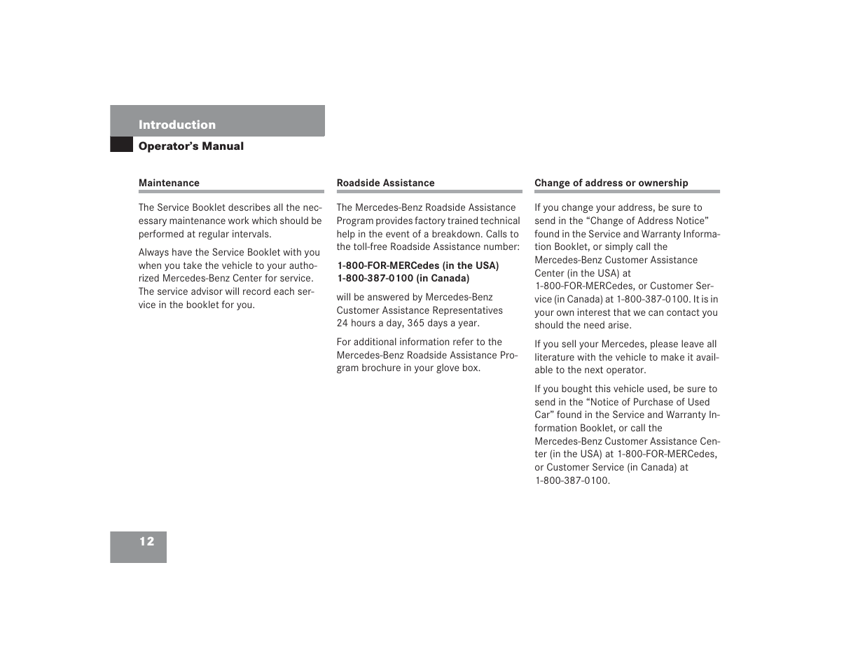 Mercedes-Benz SL 600 User Manual | Page 13 / 434
