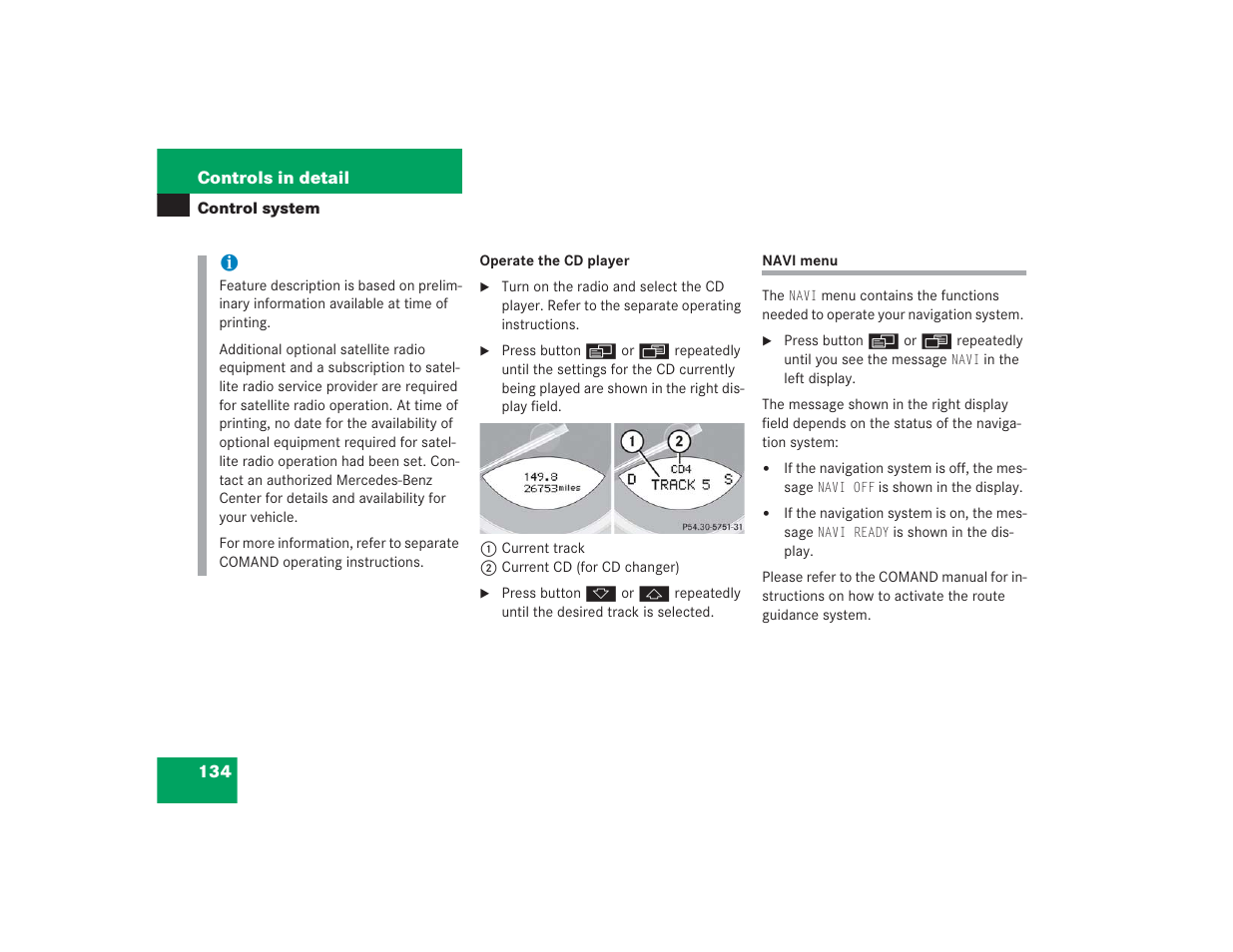 Mercedes-Benz SL 600 User Manual | Page 135 / 434