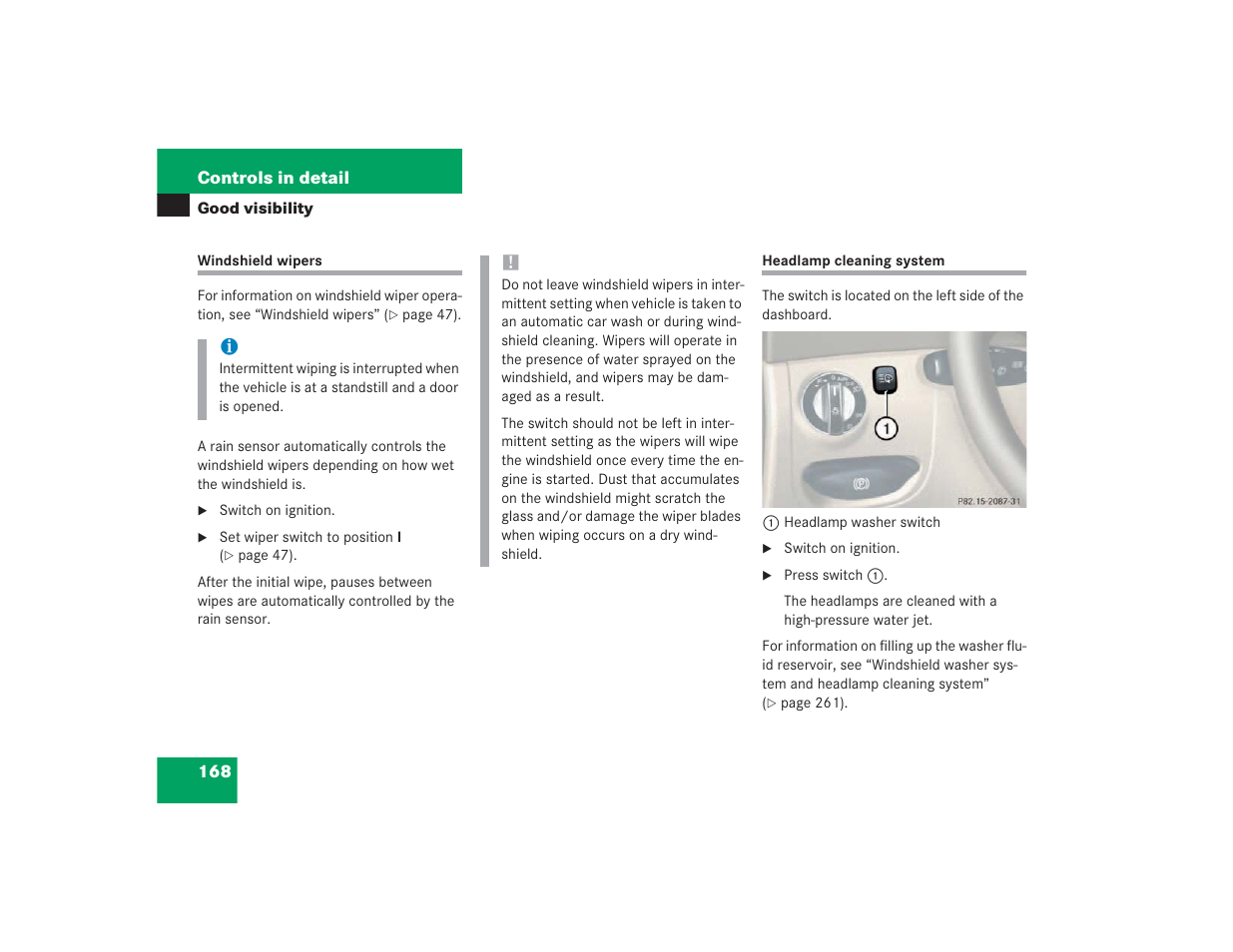 Mercedes-Benz SL 600 User Manual | Page 169 / 434