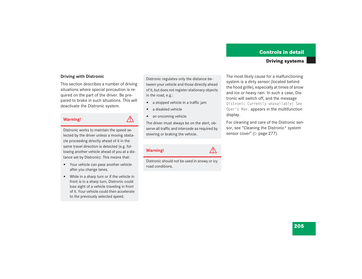 Mercedes-Benz SL 600 User Manual | Page 206 / 434