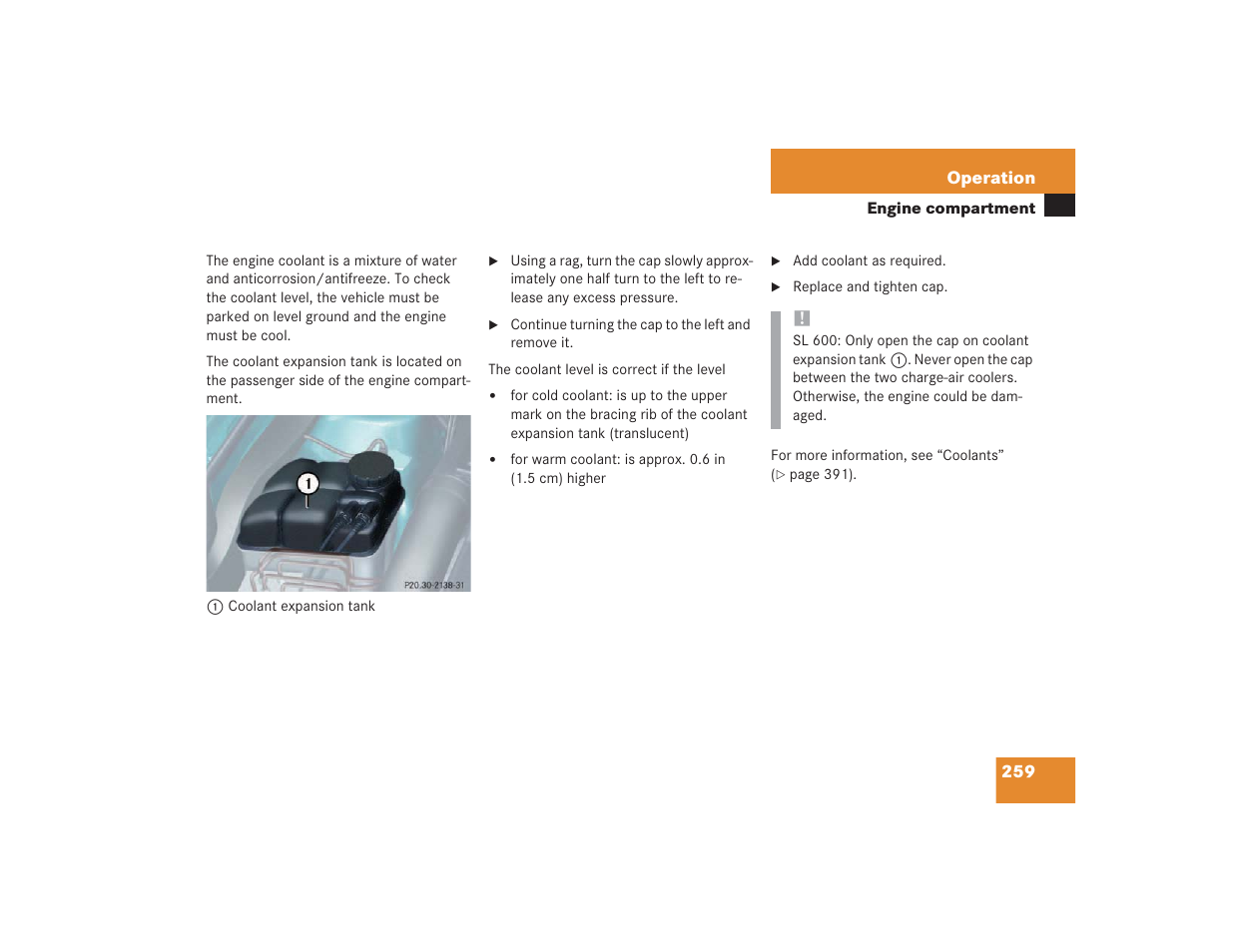 Mercedes-Benz SL 600 User Manual | Page 260 / 434