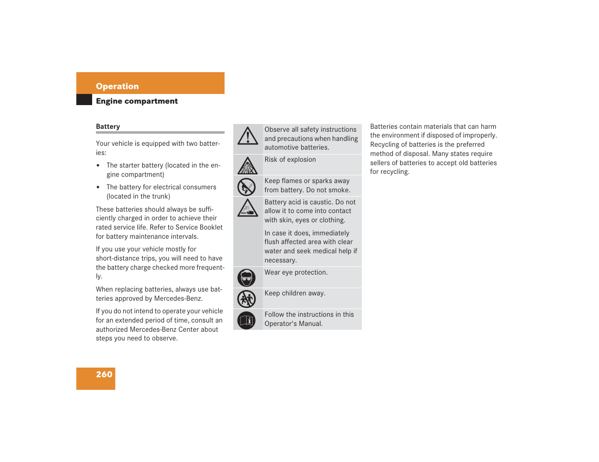 Mercedes-Benz SL 600 User Manual | Page 261 / 434