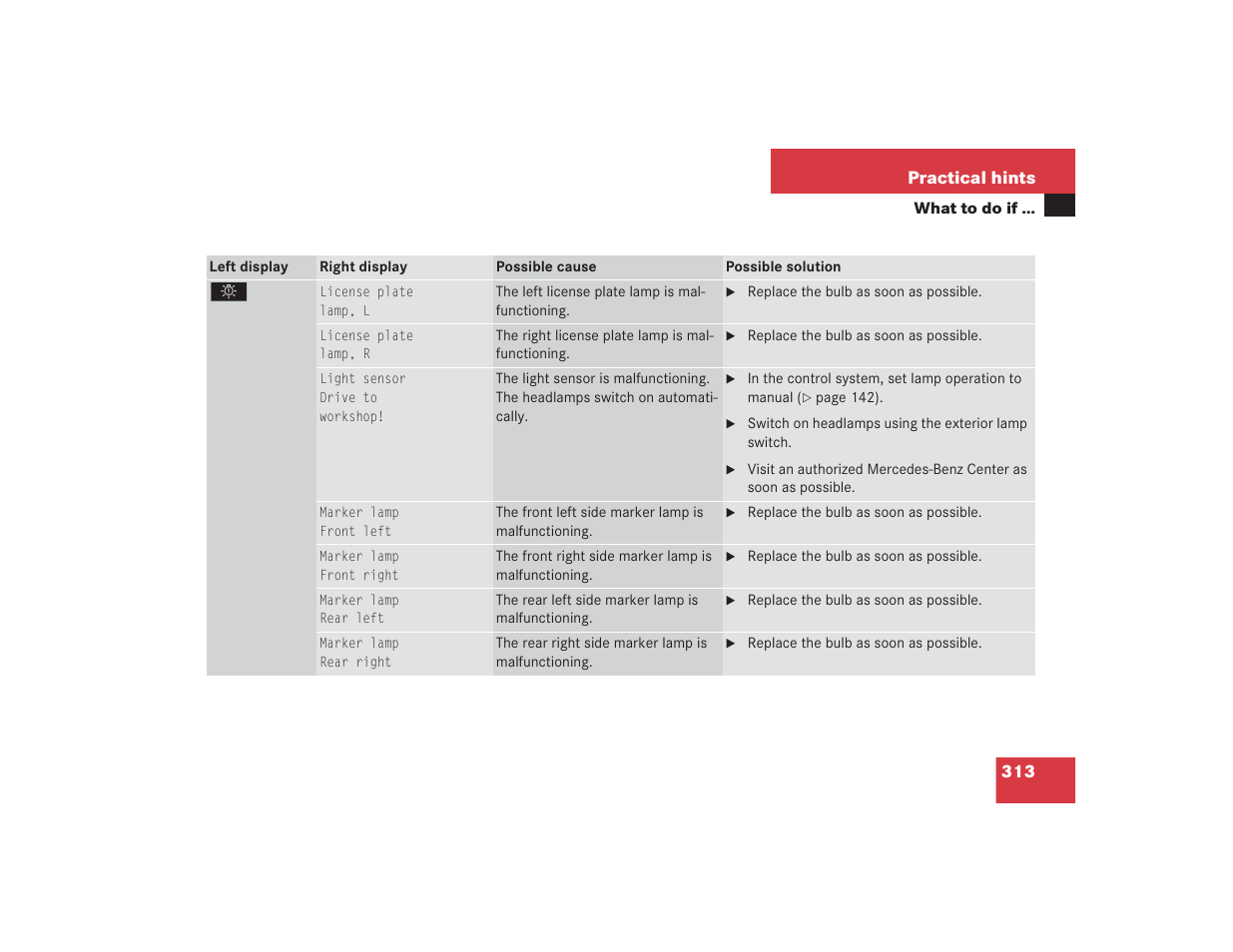 Mercedes-Benz SL 600 User Manual | Page 314 / 434