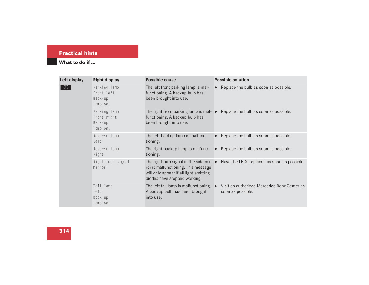 Mercedes-Benz SL 600 User Manual | Page 315 / 434