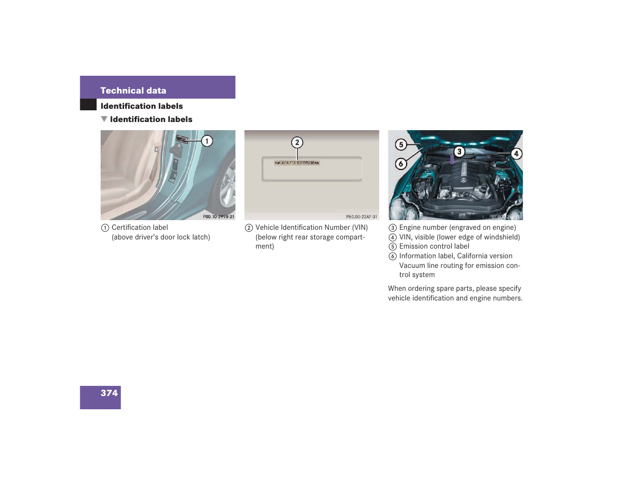 Mercedes-Benz SL 600 User Manual | Page 375 / 434
