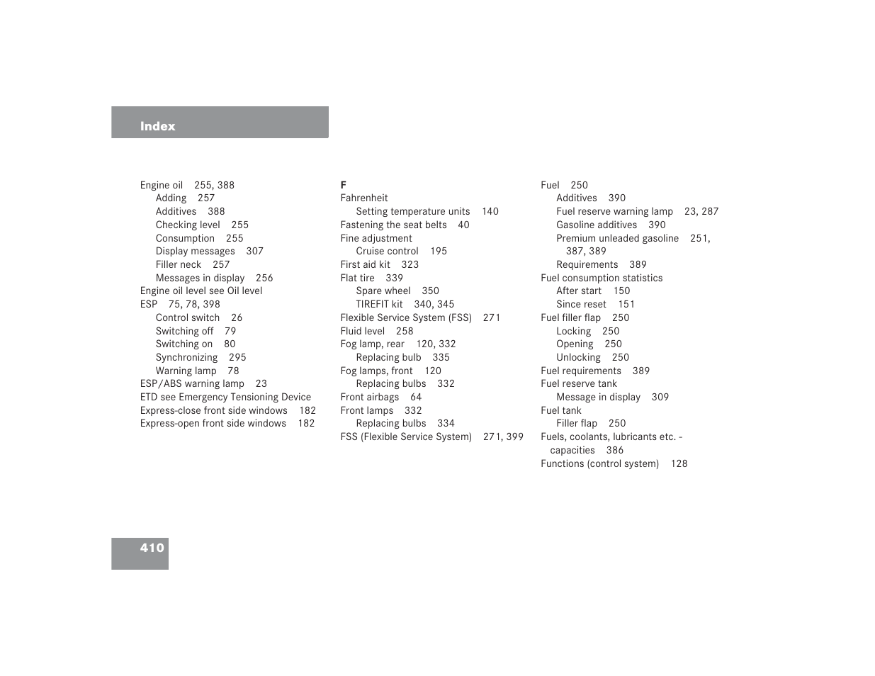 Mercedes-Benz SL 600 User Manual | Page 411 / 434