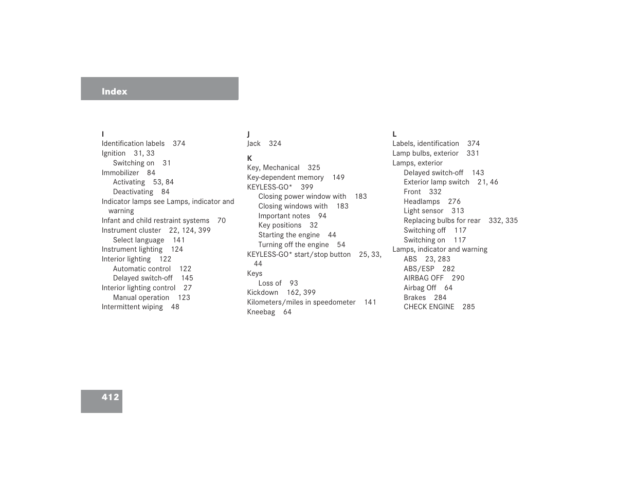 Mercedes-Benz SL 600 User Manual | Page 413 / 434