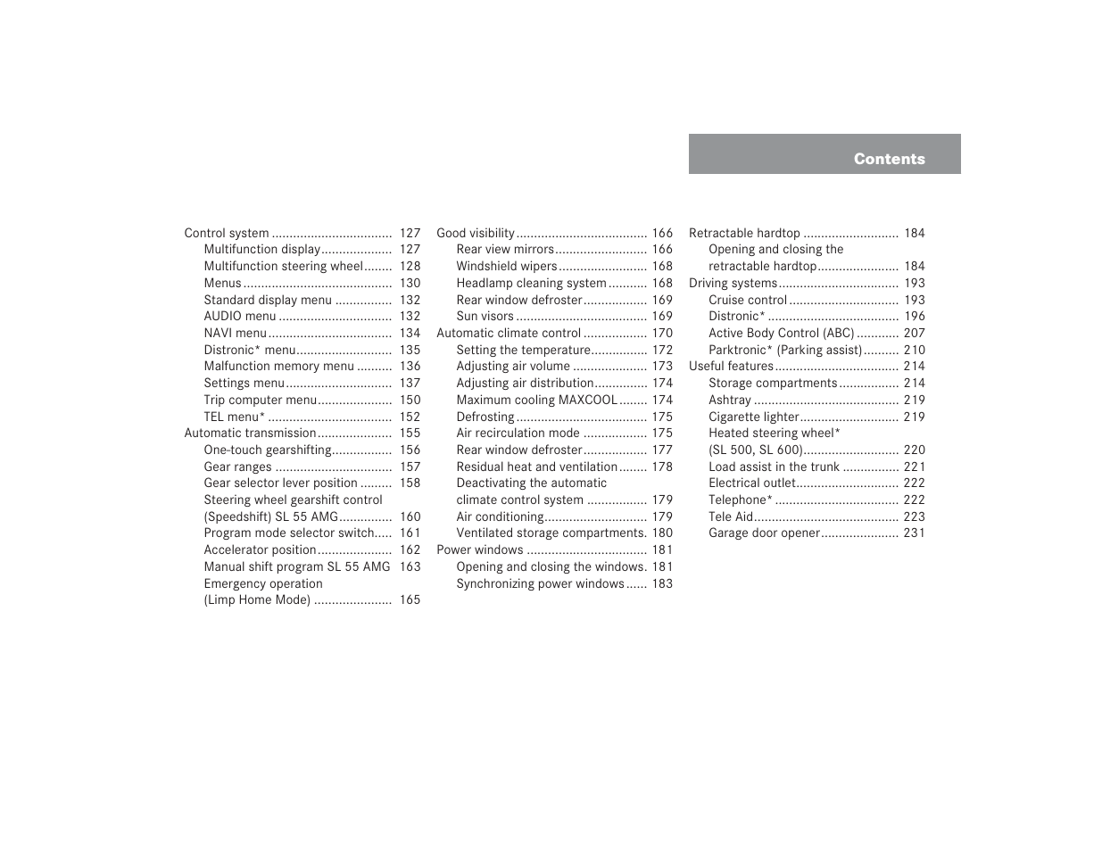 Mercedes-Benz SL 600 User Manual | Page 6 / 434
