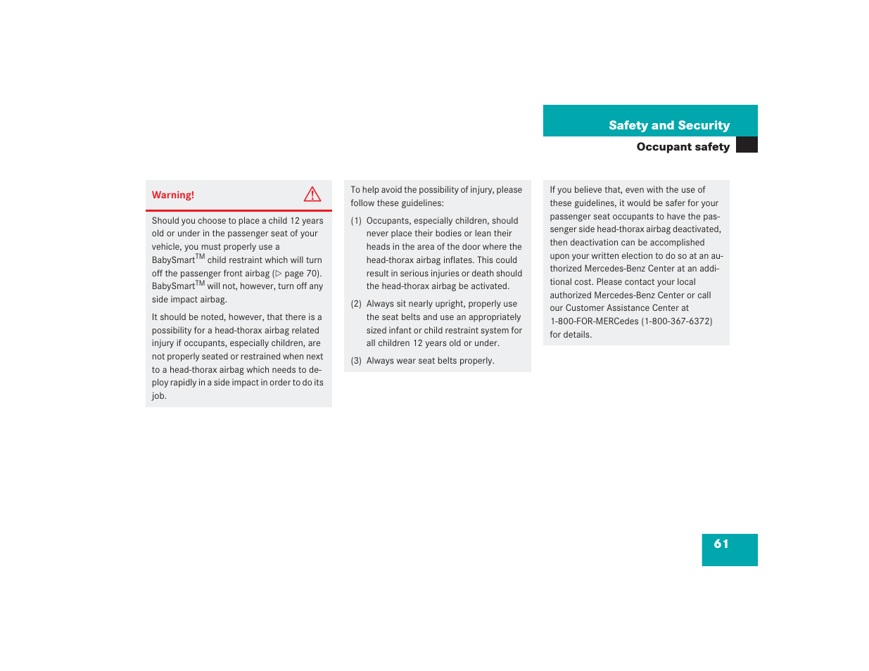 Mercedes-Benz SL 600 User Manual | Page 62 / 434