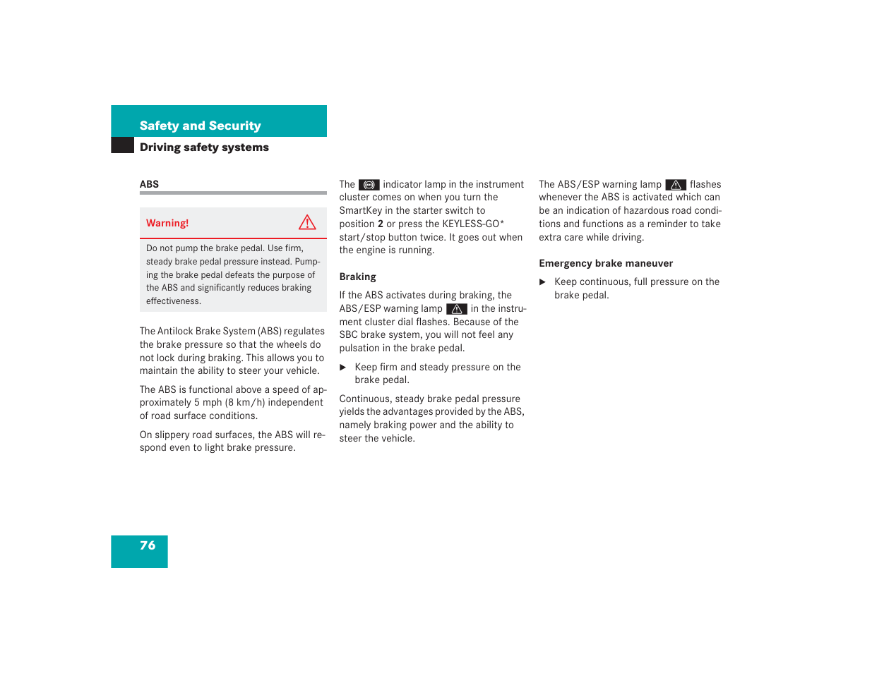 Mercedes-Benz SL 600 User Manual | Page 77 / 434