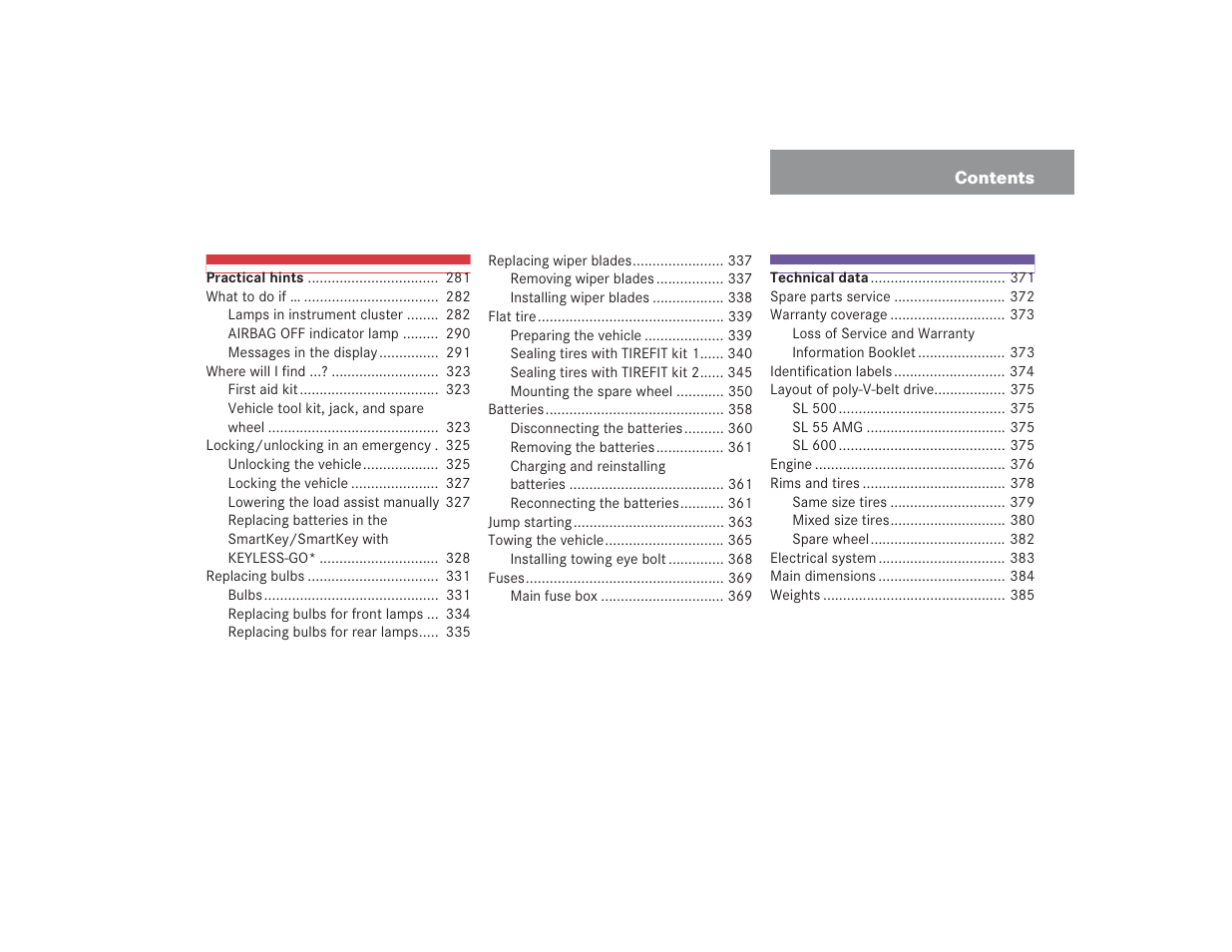 Mercedes-Benz SL 600 User Manual | Page 8 / 434