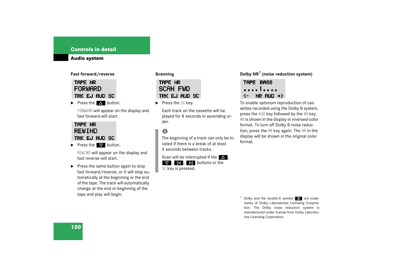 Mercedes-Benz 2003 SLK-Class User Manual | Page 120 / 304