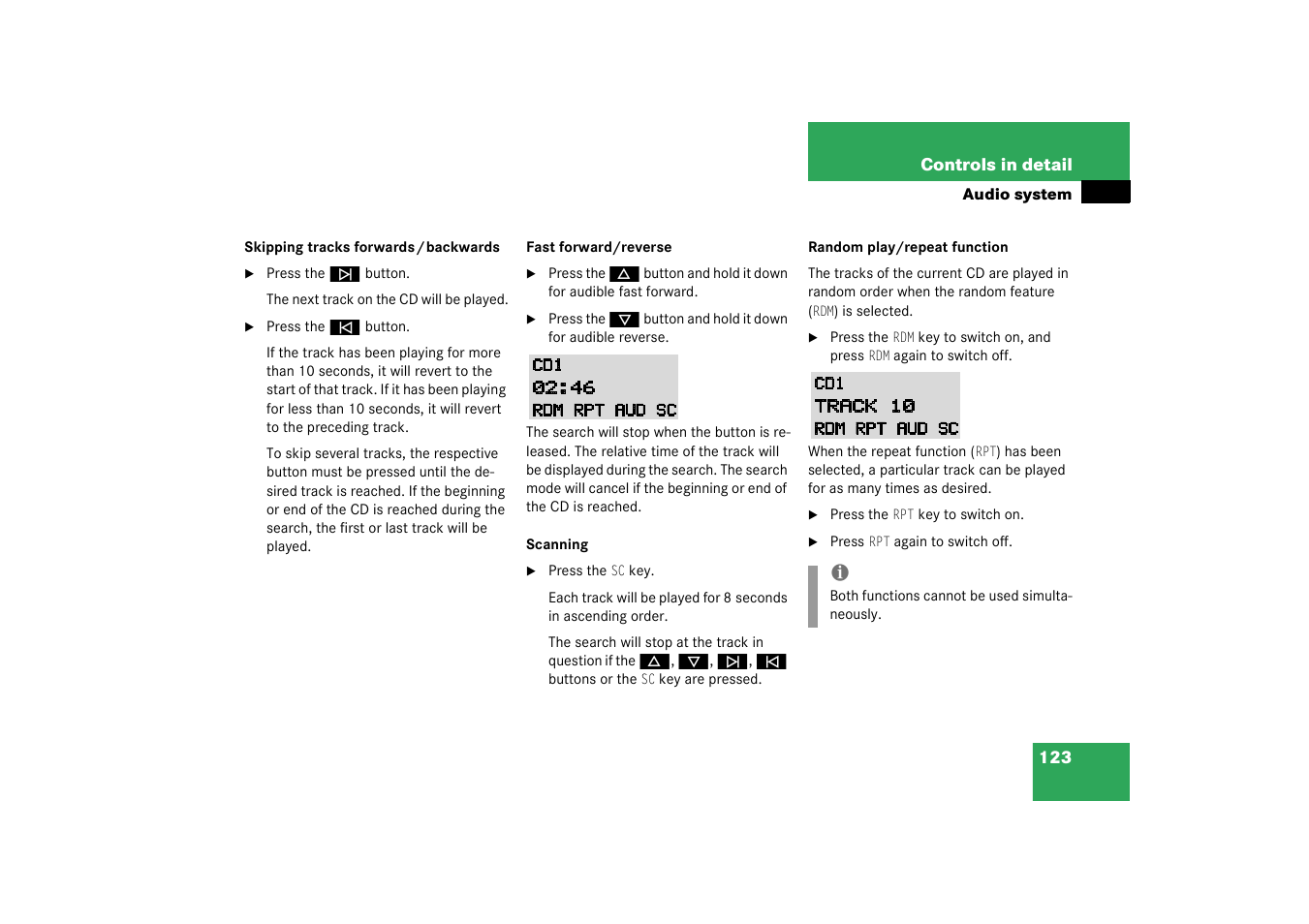 Mercedes-Benz 2003 SLK-Class User Manual | Page 123 / 304