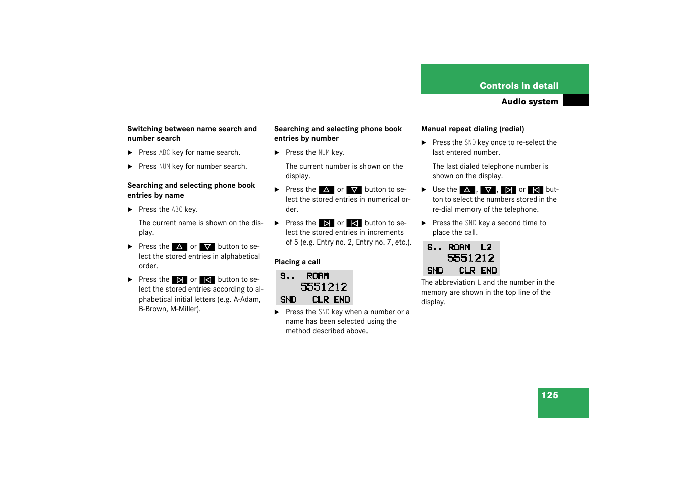 Mercedes-Benz 2003 SLK-Class User Manual | Page 125 / 304