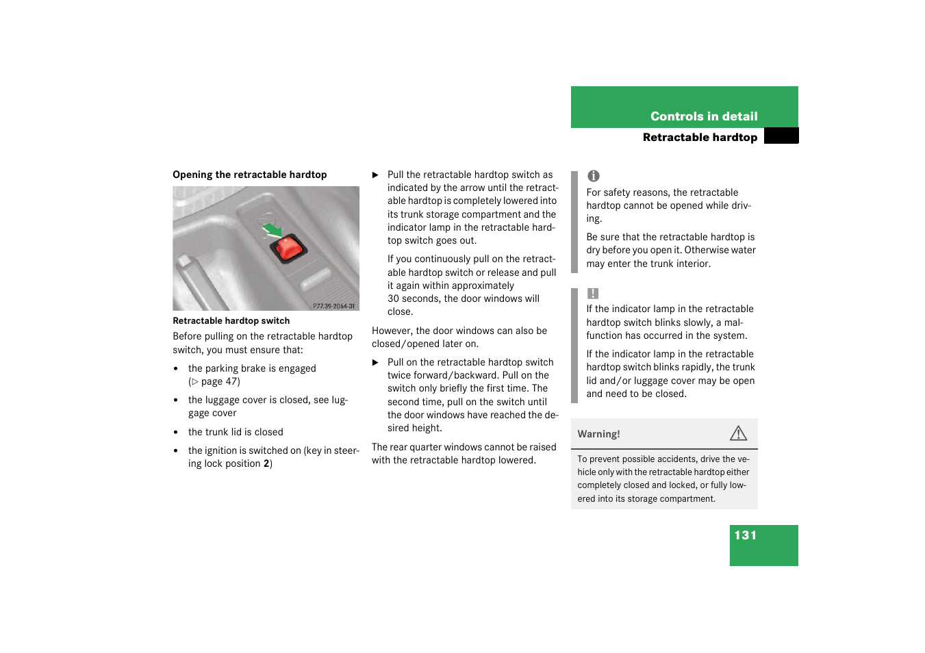 Mercedes-Benz 2003 SLK-Class User Manual | Page 131 / 304