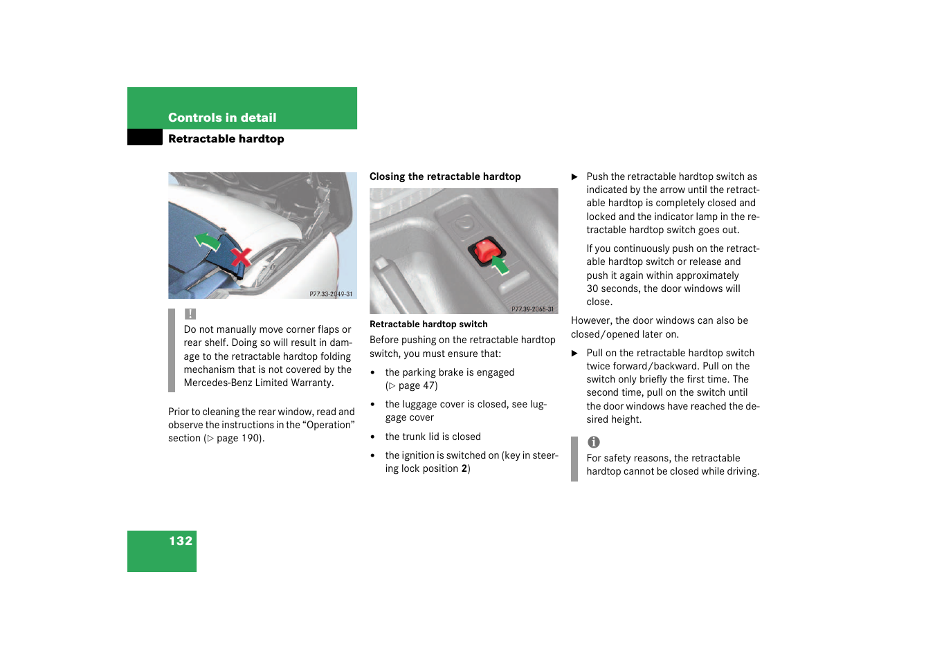 Mercedes-Benz 2003 SLK-Class User Manual | Page 132 / 304