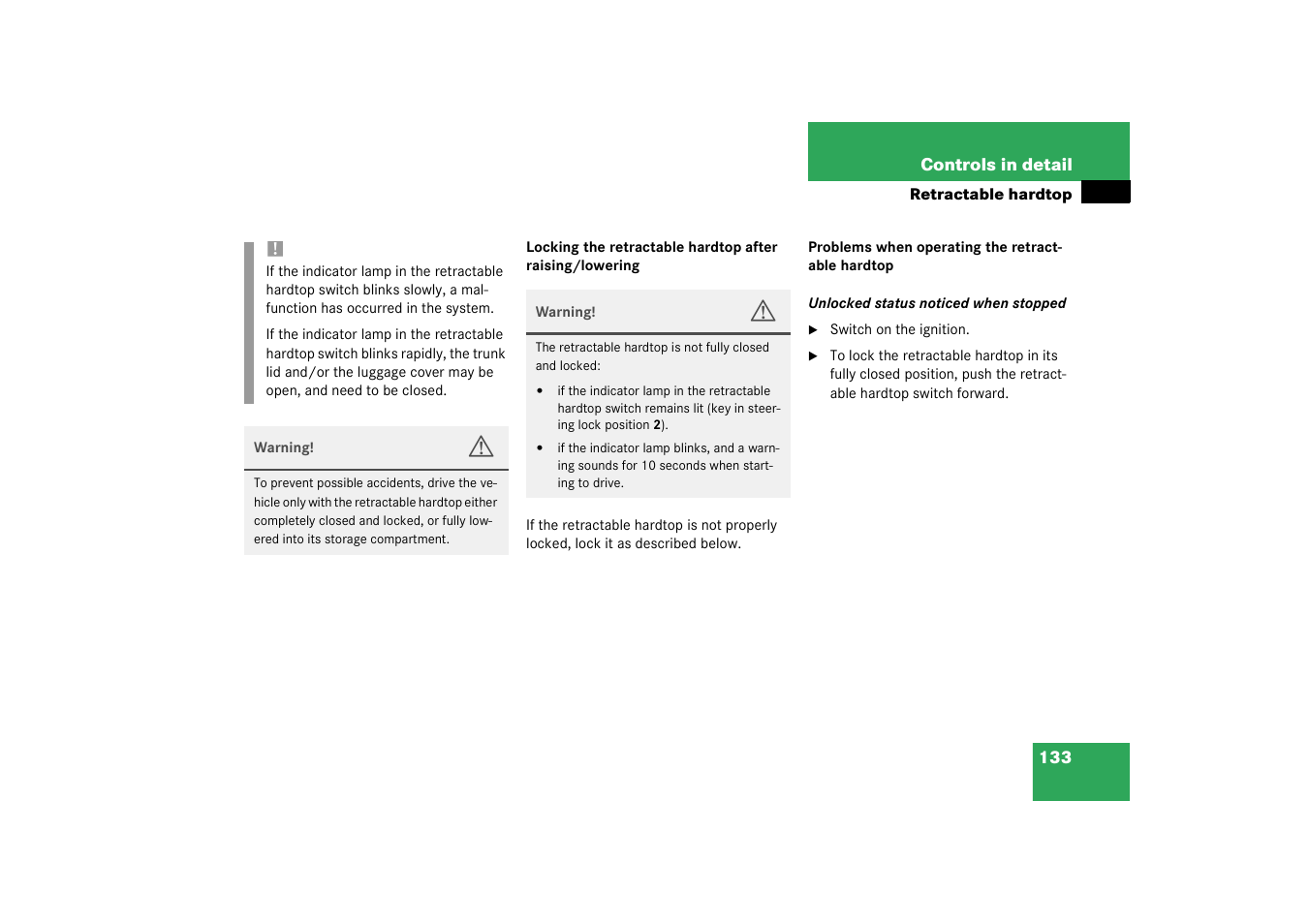 Mercedes-Benz 2003 SLK-Class User Manual | Page 133 / 304