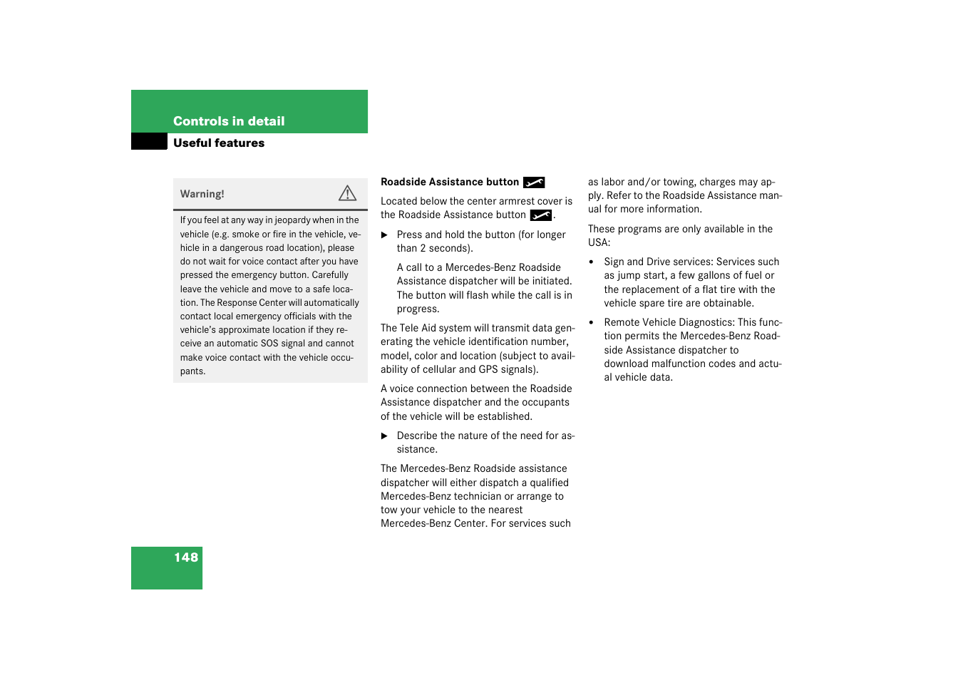 Mercedes-Benz 2003 SLK-Class User Manual | Page 148 / 304