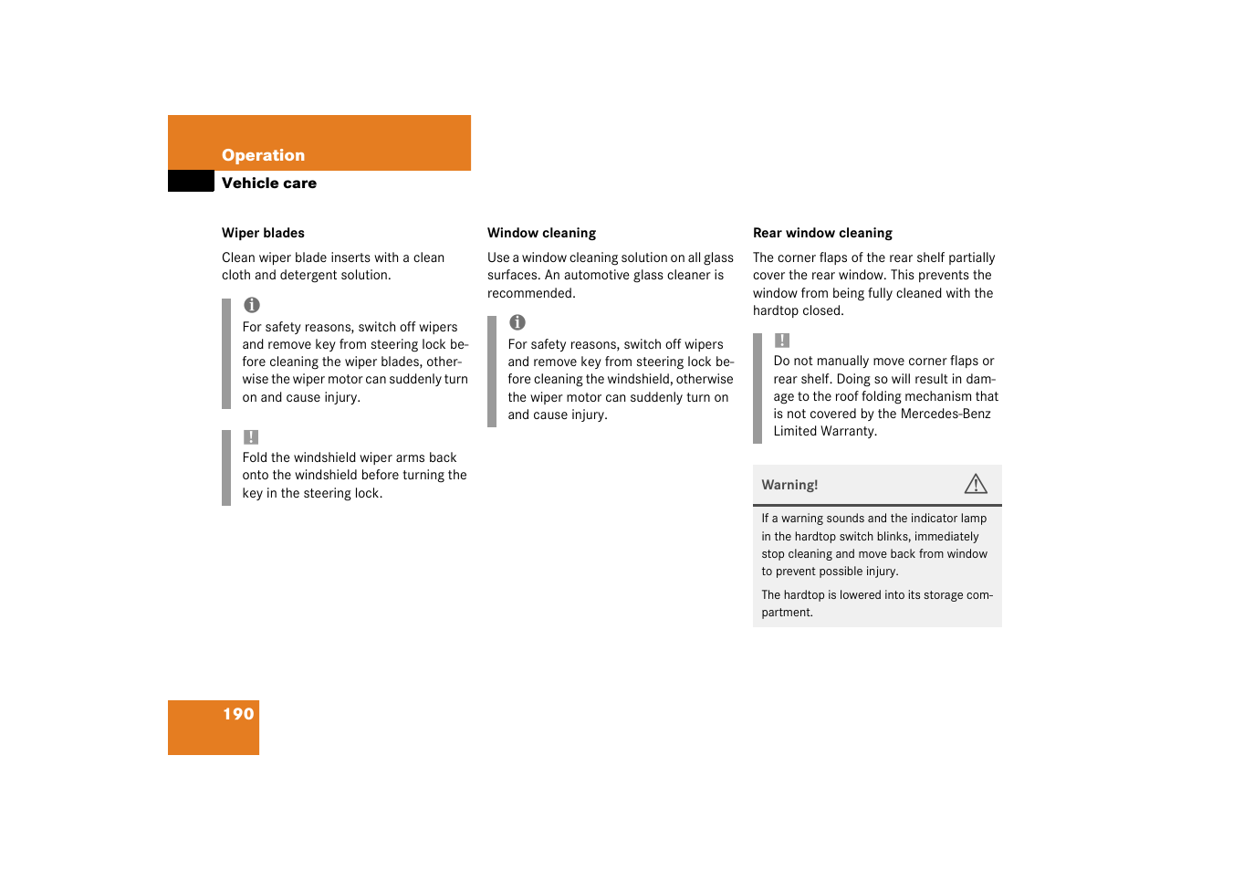 Mercedes-Benz 2003 SLK-Class User Manual | Page 190 / 304
