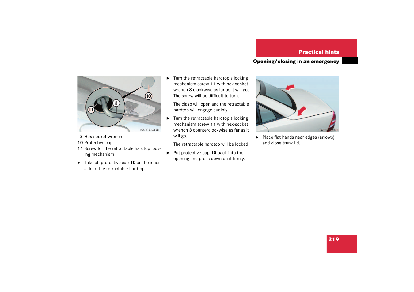 Mercedes-Benz 2003 SLK-Class User Manual | Page 219 / 304