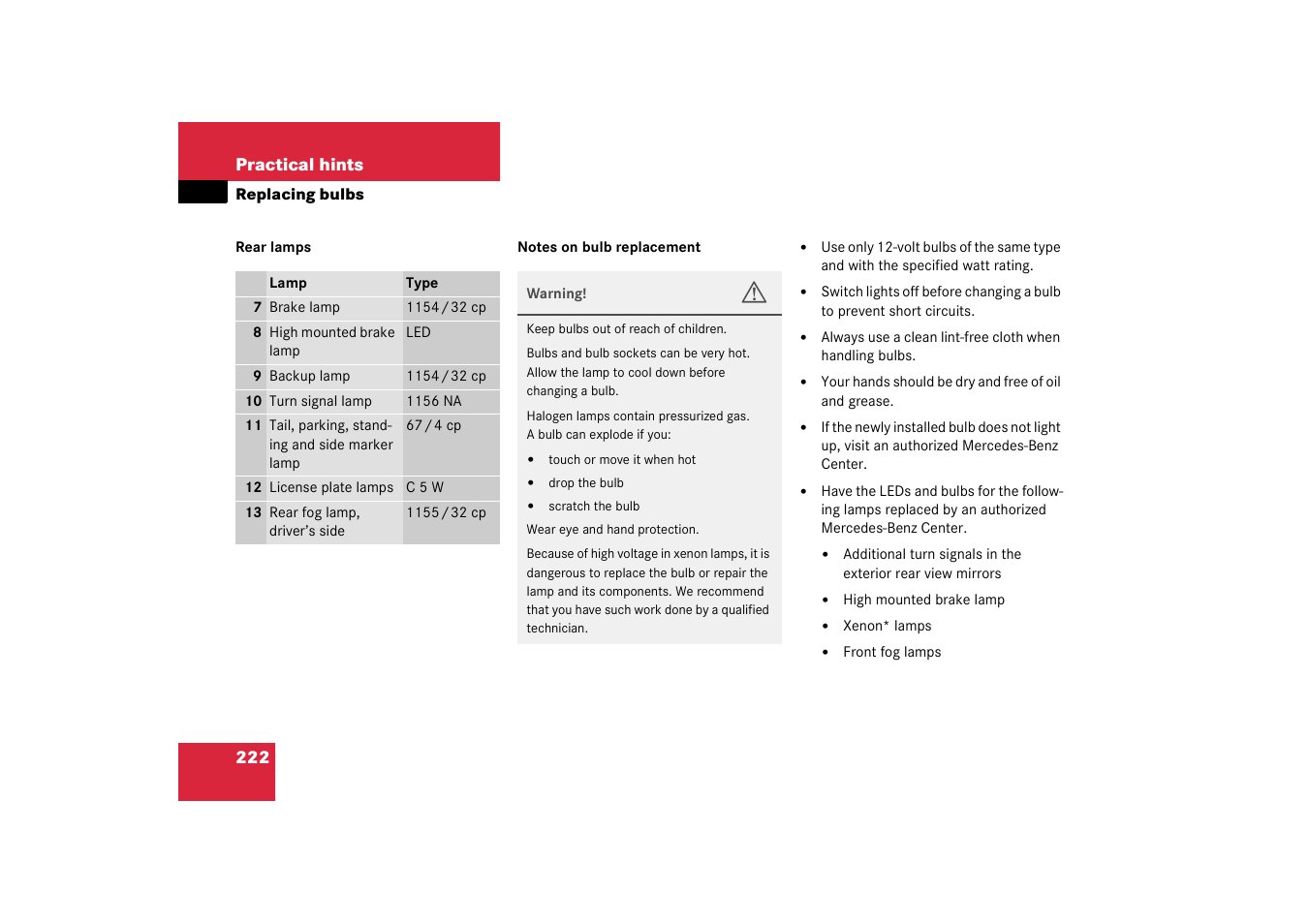 Mercedes-Benz 2003 SLK-Class User Manual | Page 222 / 304