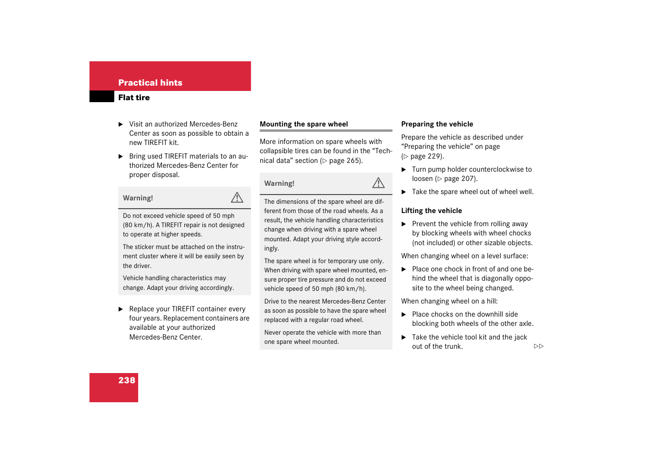 Mercedes-Benz 2003 SLK-Class User Manual | Page 238 / 304