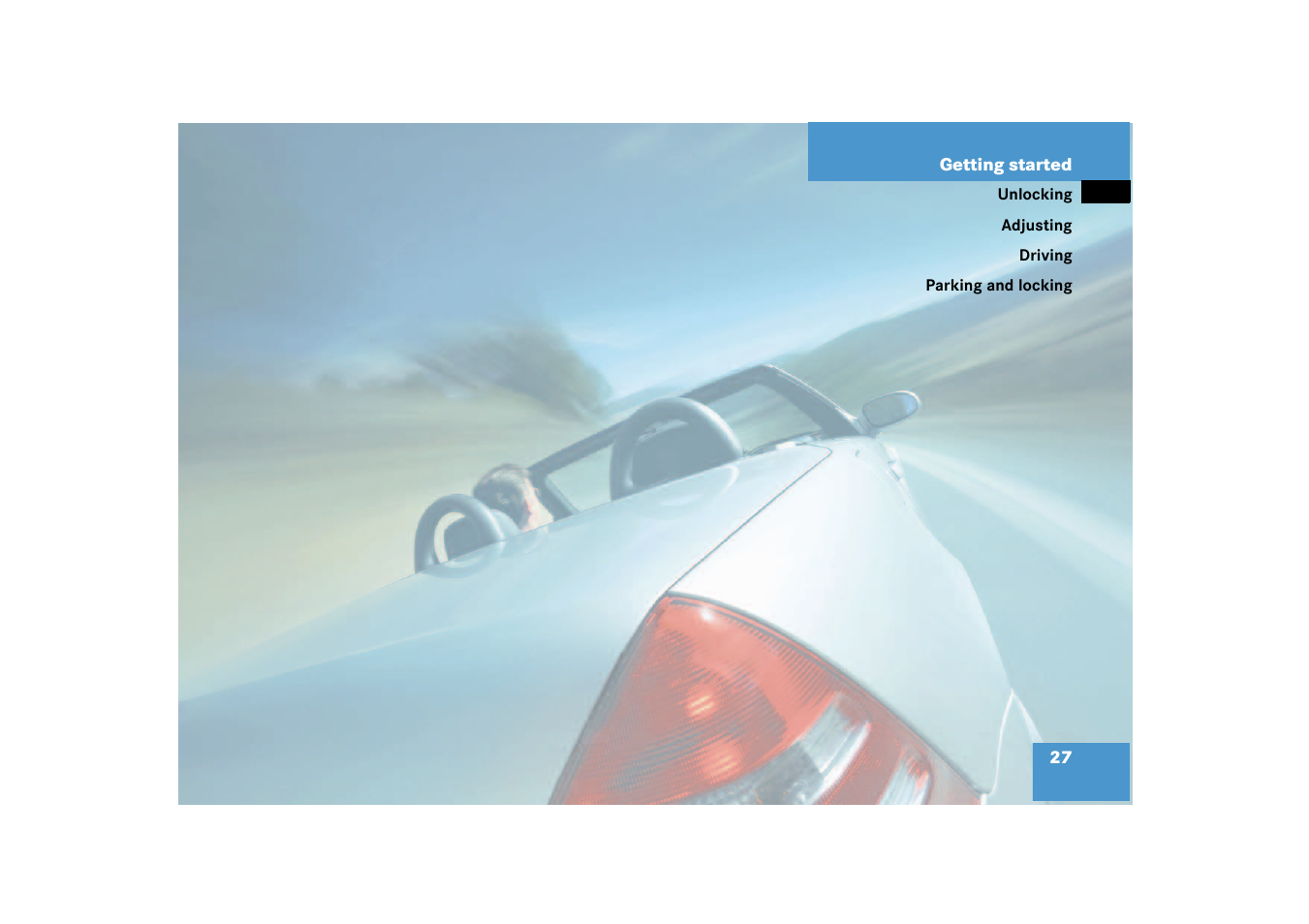 Getting started | Mercedes-Benz 2003 SLK-Class User Manual | Page 27 / 304