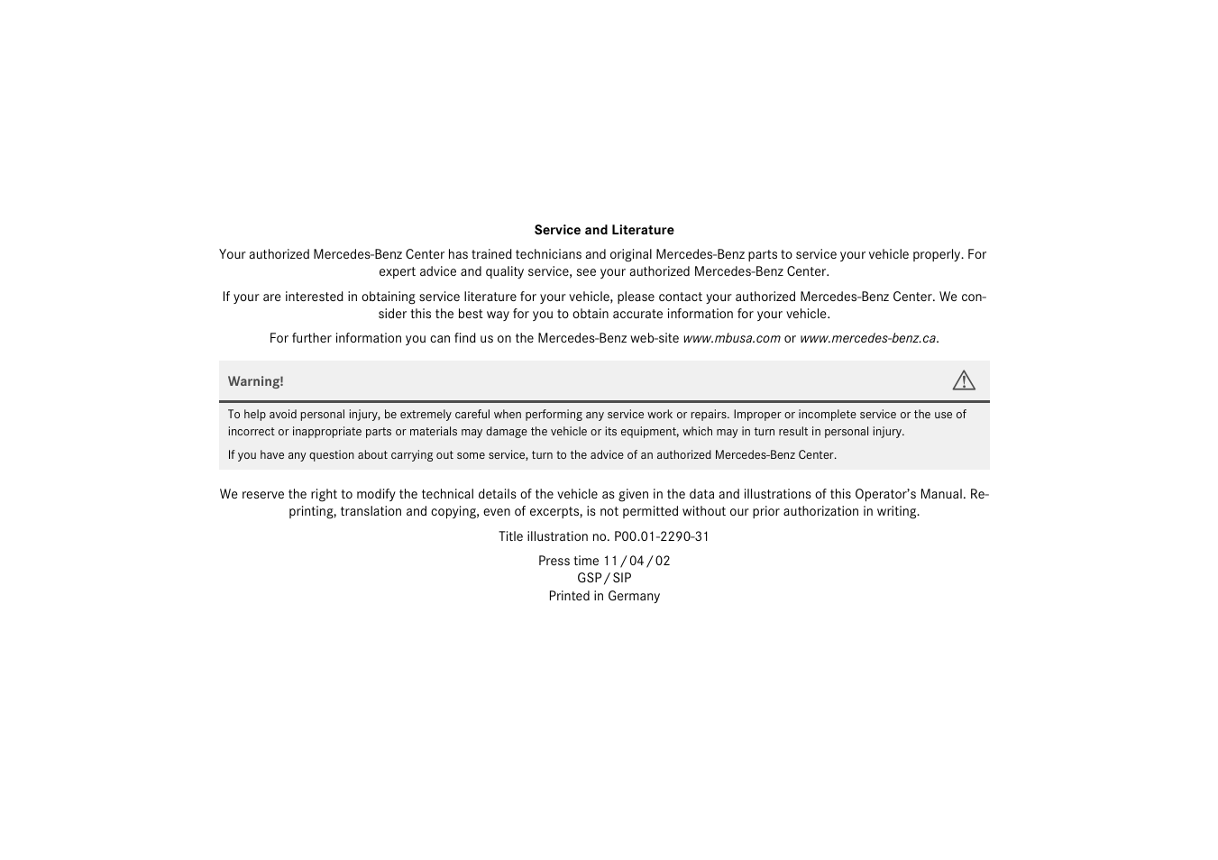 Mercedes-Benz 2003 SLK-Class User Manual | Page 303 / 304