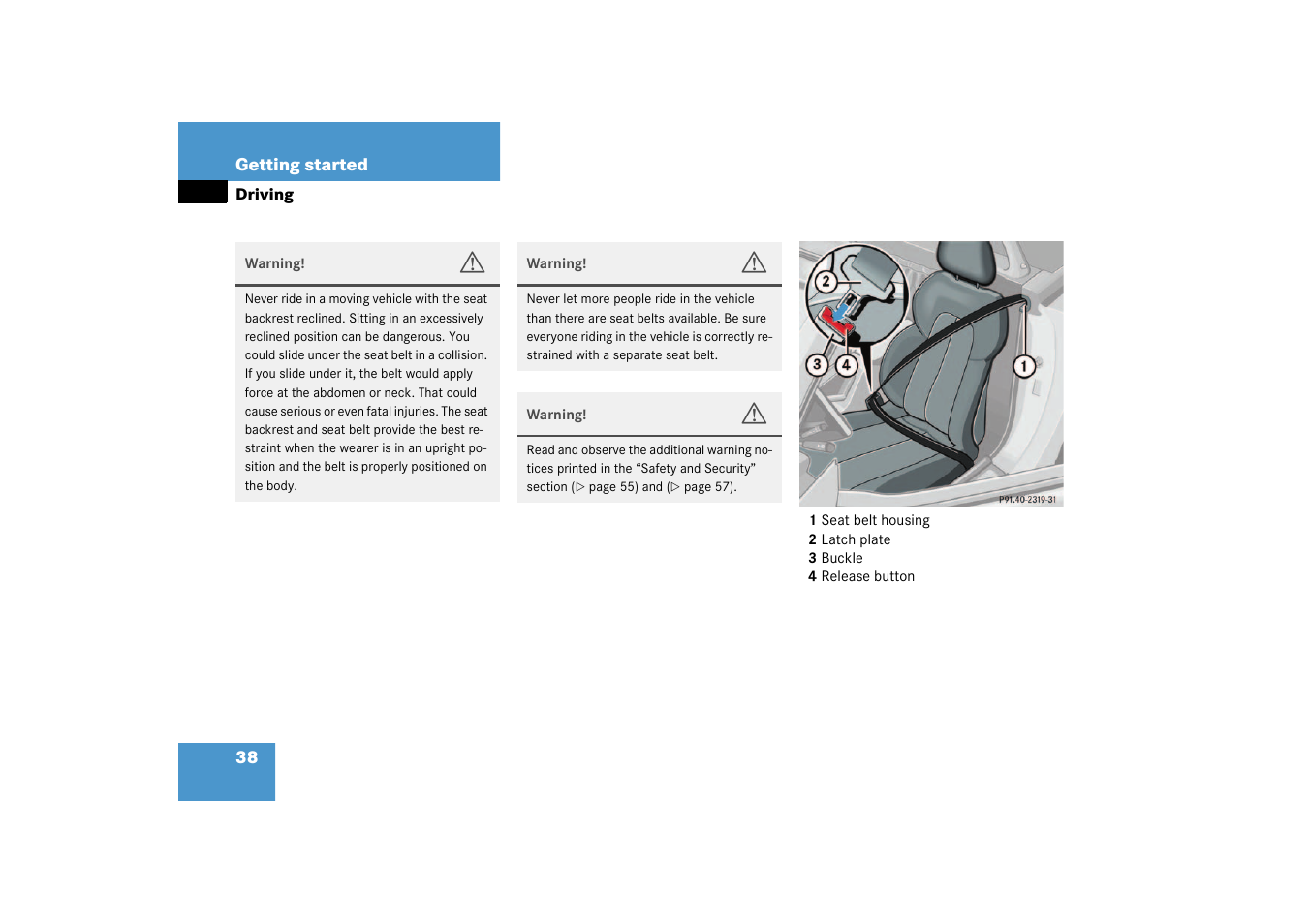Mercedes-Benz 2003 SLK-Class User Manual | Page 38 / 304
