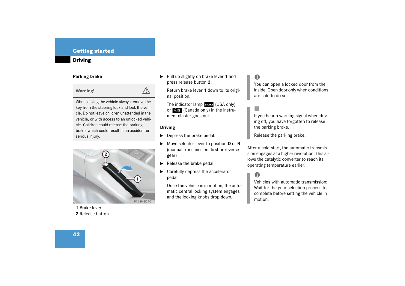Mercedes-Benz 2003 SLK-Class User Manual | Page 42 / 304