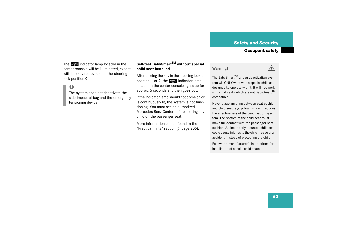 Mercedes-Benz 2003 SLK-Class User Manual | Page 63 / 304