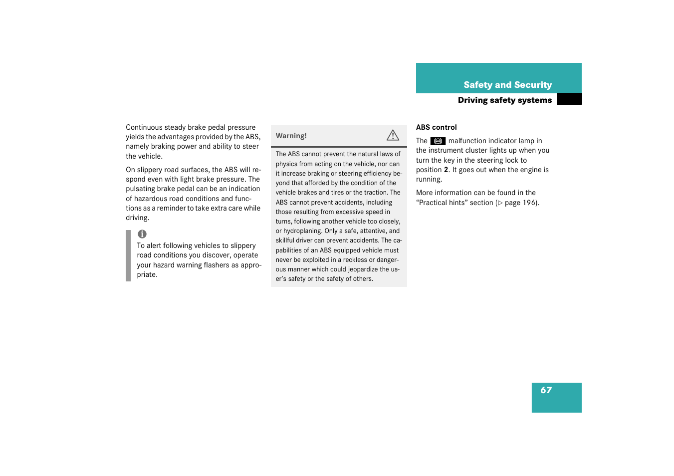 Mercedes-Benz 2003 SLK-Class User Manual | Page 67 / 304