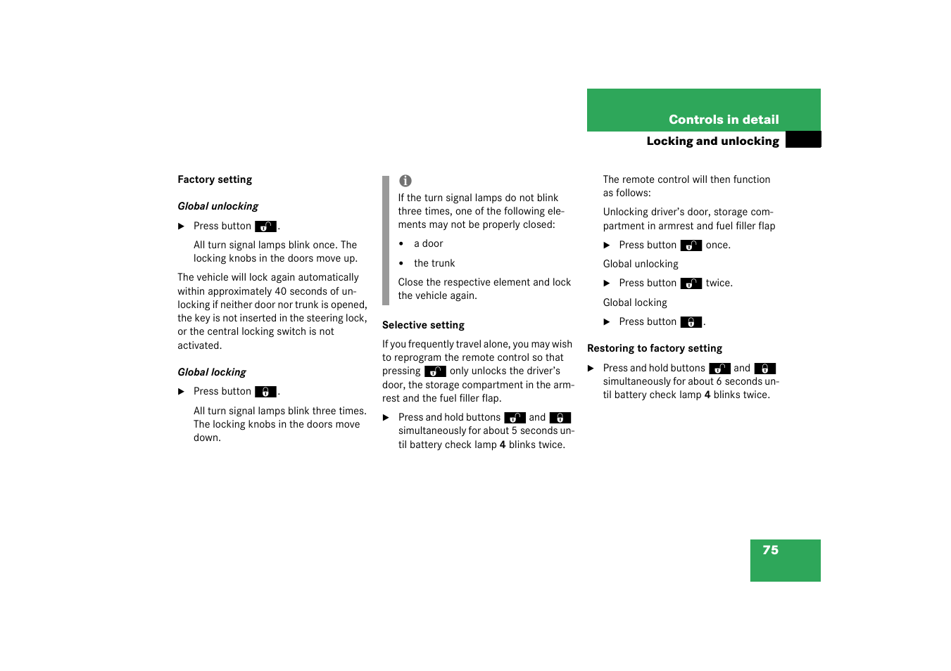 Mercedes-Benz 2003 SLK-Class User Manual | Page 75 / 304