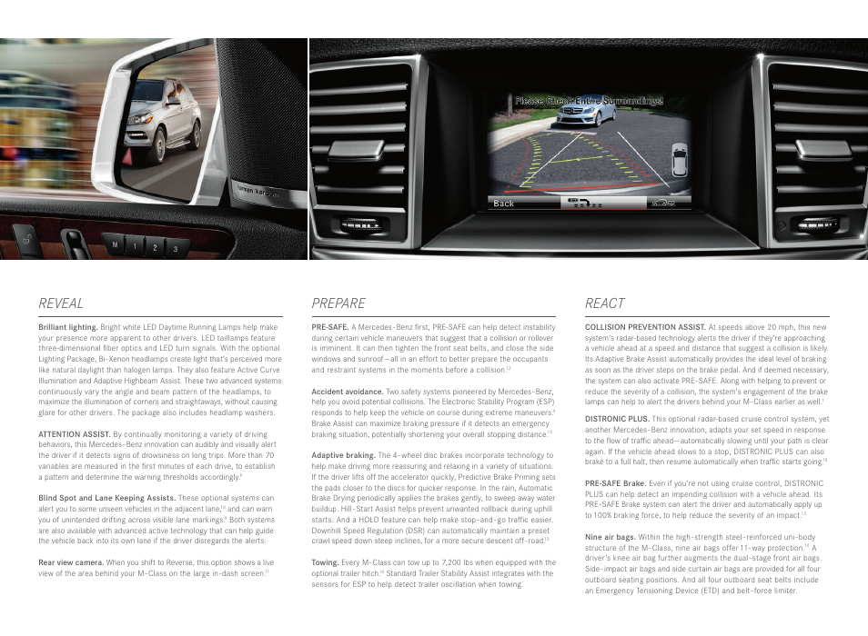 Reveal, Prepare, React | Mercedes-Benz M-CLASS User Manual | Page 11 / 24