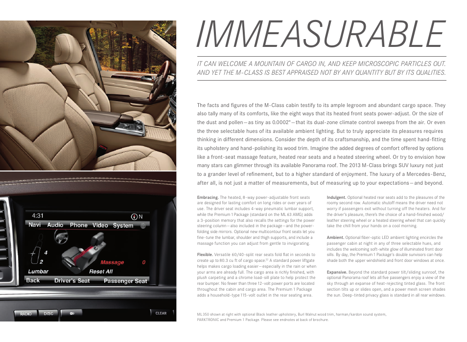 Immeasurable | Mercedes-Benz M-CLASS User Manual | Page 14 / 24