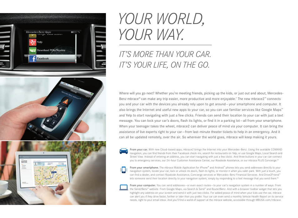 Your world, your way, It’s more than your car. it’s your life, on the go | Mercedes-Benz M-CLASS User Manual | Page 18 / 24